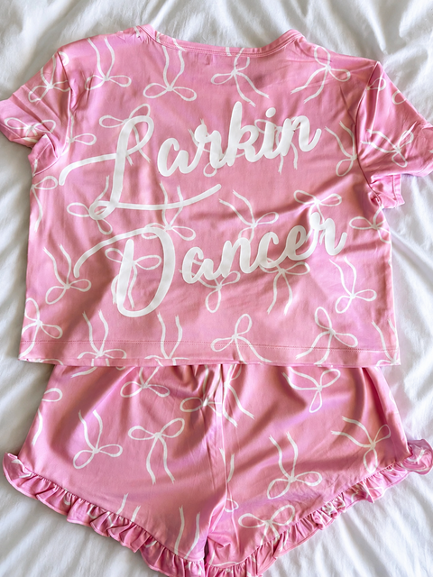 BOW PAJAMA SET - CUSTOM BACK