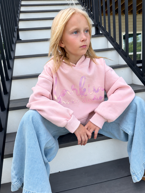 CUSTOMIZED PINK PEARL VINYL HOODIE