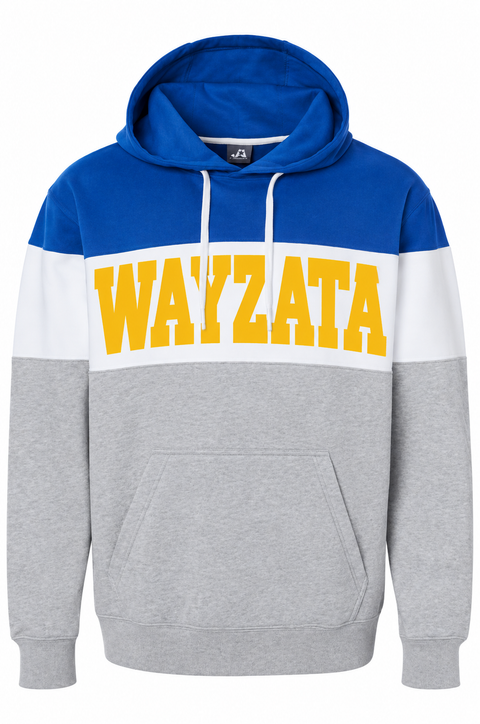 VARSITY FLEECE COLORBLOCK CUSTOMIZABLE HOODED SWEATSHIRT