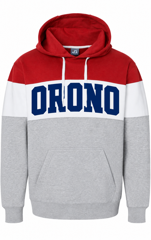 VARSITY FLEECE COLORBLOCK CUSTOMIZABLE HOODED SWEATSHIRT