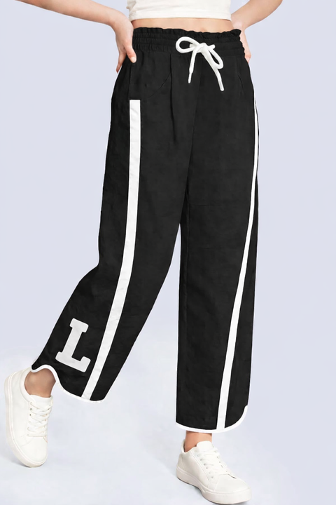 LARKIN "L" WIDE LEG TRACK PANTS