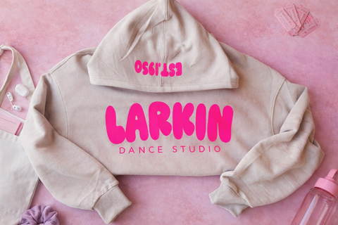CUSTOMIZED KHAKI AND NEON PINK HOODIE