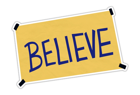 TED LASSO BELIEVE STICKER