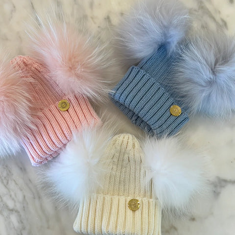 DOUBLE POM R+P HAT