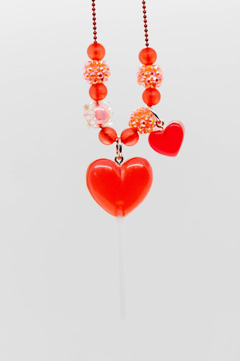 HEART LOLLIPOP CANDY BURST NECKLACE