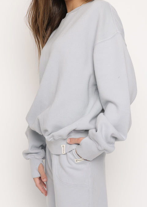 COTTON FLEECE OVERSIZED SWEATSHIRT