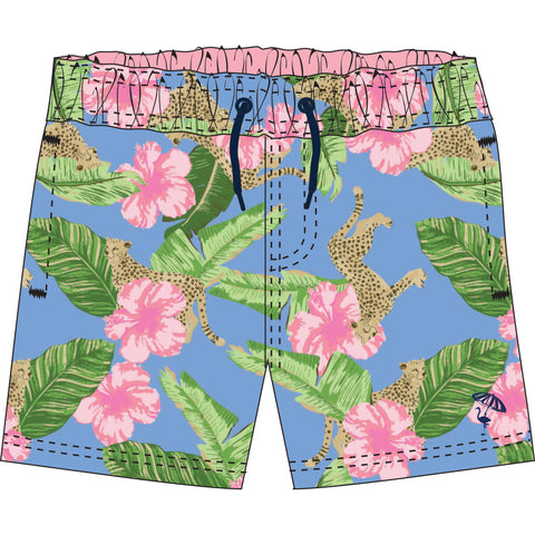 BOTANICAL LEOPARD BOYS SWIM TRUNKS