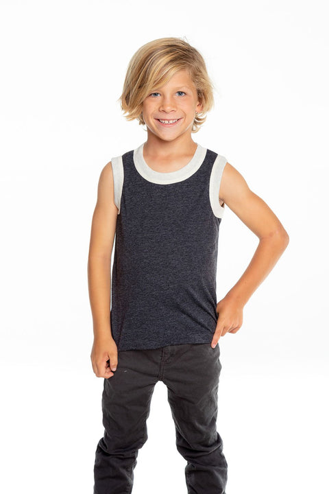 Vintage Jersey Charcoal Muscle Tank