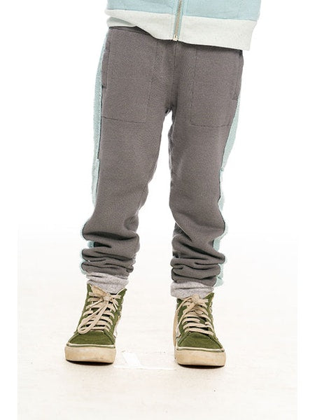 Blocked bolt joggers - Flax and Aloe