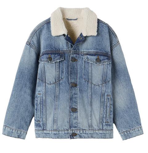 Sherpa lined denim jacket