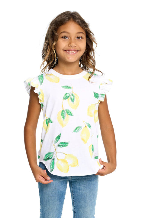 Lemon Flutter Sleeve Tee