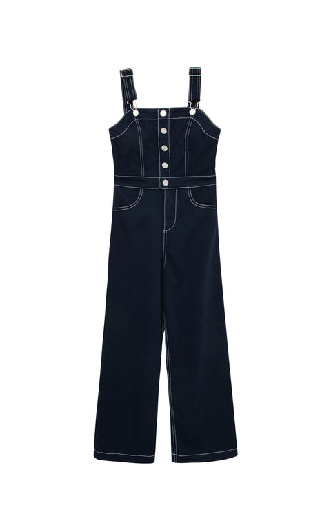 Henley Wide Leg Jumpsuit