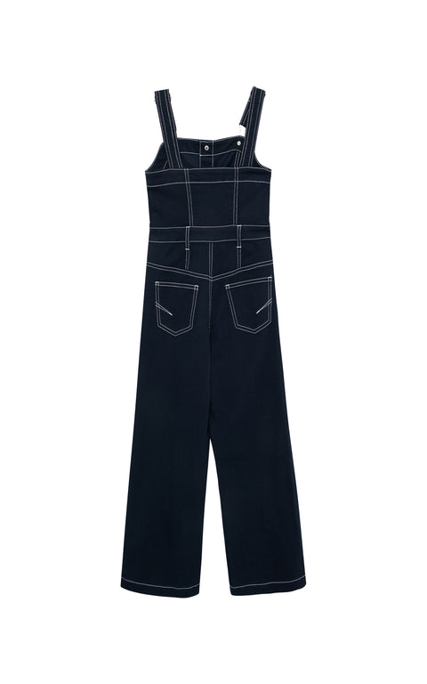 Henley Wide Leg Jumpsuit