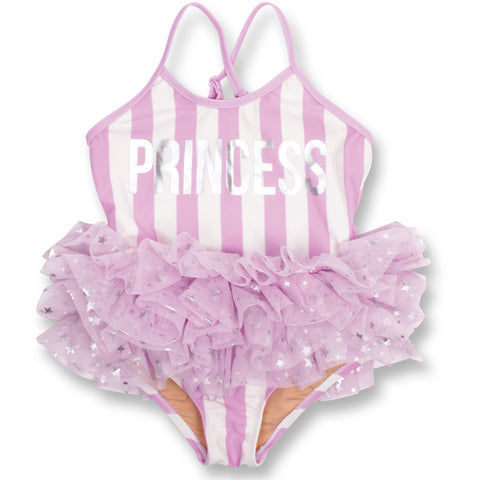 SKIRTED PRINCESS STRIPED SUIT